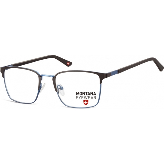 Okulary oprawki prostokątne optyczne Montana MM602 niebiesko-czarne